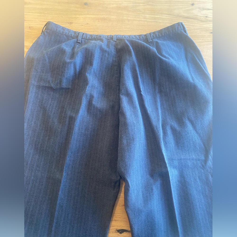 Lee Performance Khakis Stripe Gray Wide Leg Women’s 26 Preloved - Picture 8 of 8